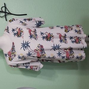 EIGHTY EIGHT Flamingo print t-shirt